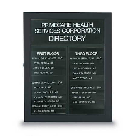 United Visual Products Corkboard, Fabric, Brnz/Burg, 2 Door, 48x48" UV3055-BRONZE-DBURGU